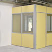B�rokabine mit Feuerschutzwand